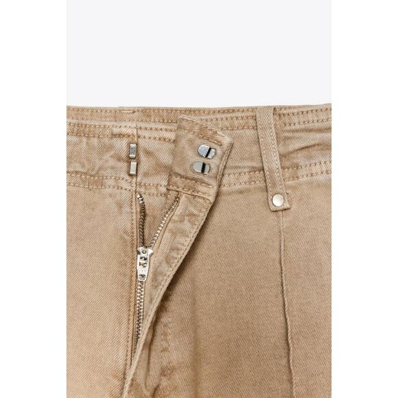ZARA JEANS ZW COLLECTION TAILORED WIDE LEG HIGH-WAIST - Picture 9 of 9